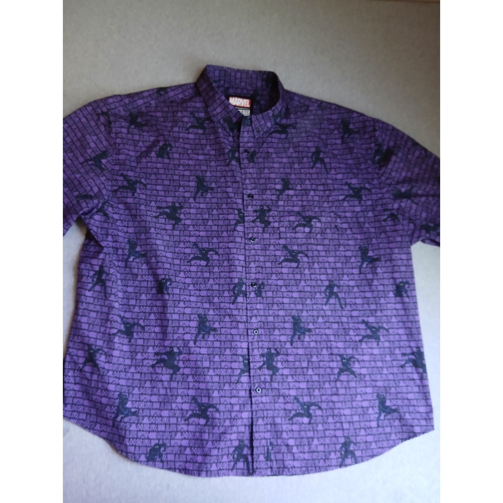 RSVLTS Shirt 4x Mens Marvel Button Down Lightweight Casual Kunu Flex